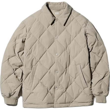 UNIQLO Puffer Jacket Men Dark Beige