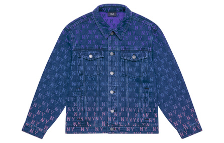 MLB Jacquard Dia Monogram 24FW Denim Jacket Unisex Indigo