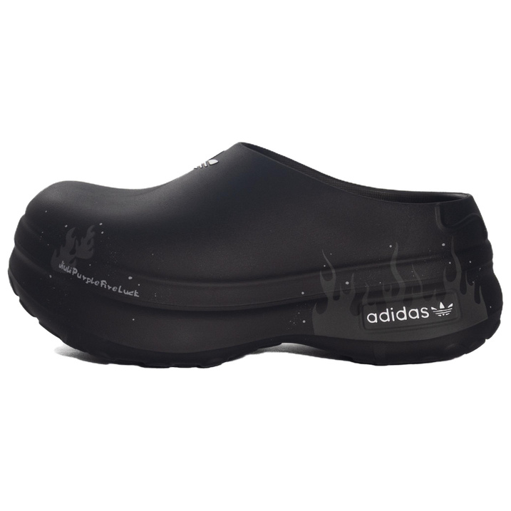 [Custom Shoes] adidas originals AdiFOM Stan Smith Mule Shadow Pattern Splatter Ink 'Luck' Rubber Sole Silent Anti-Odor Anti-Wear Closed-Toe Slides Unisex Black