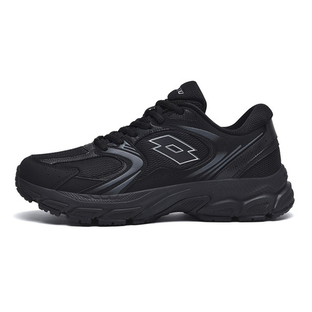 LOTTO Wear-Resistant Height Increasing Cushioning Breathable Low-Top Chunky Sneakers Men's Black