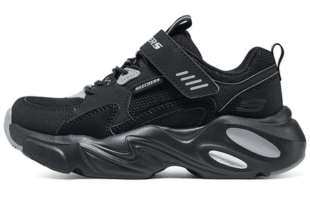 Skechers Boys Slip-Resistant Anti-Kick Low-Top Kids Lifestyle Shoes Black Gray Color Teenagers