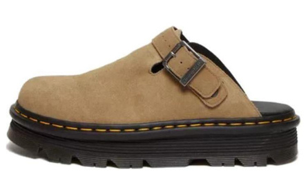 Dr.Martens Zebzag Suede Slingback Platform Mule Savannah Tan