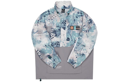 361° Color Block Stand Collar Sport Jacket Men's Zinc
