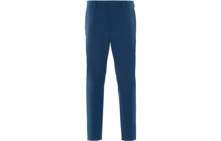 PRADA SS23 Solid Color Mid-Rise Straight Leg Slim Fit Casual Pants Men's Blue