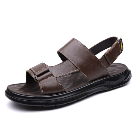 POPULAR ROUSE PR Genuine Leather Comfortable Versatile Casual Beach Sandals Men's