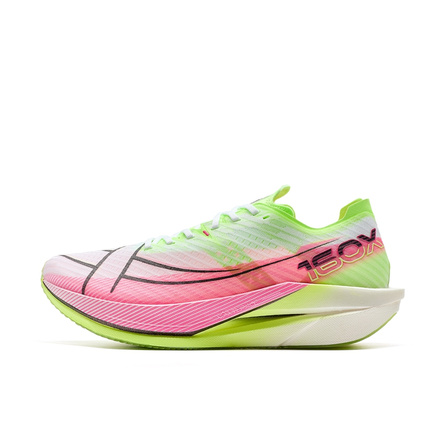 Xtep 160X 6.0 Comfort Fashion Cushion Wear-Resistant Lightweight Low-Top Carbon Plate Marathon Running Shoes Men's White/Green/Pink