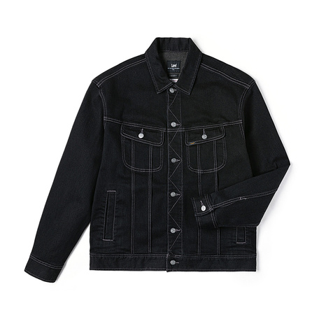 Lee FW24 Mall Same Style Comfort Edition Warm Rock Thermoregulating Denim Jacket Men's Black
