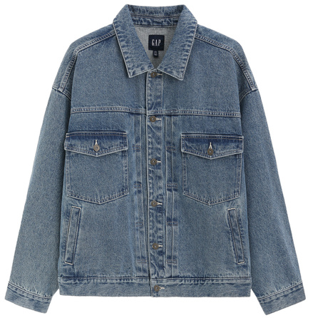 GAP Spring 100% Cotton Washed Denim Jacket Regular Basic Jacket Unisex