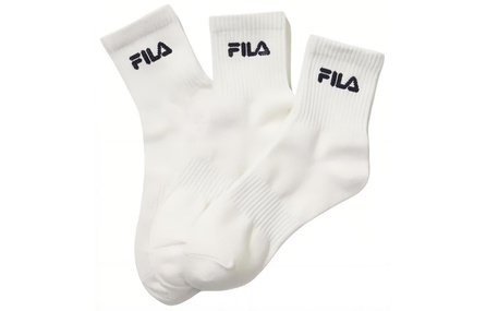 FILA Mid Calf Socks Unisex 3 Pack