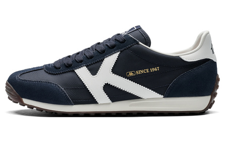 Kappa SERIES Back-to-Back Retro Fashion Sport Trendy Simple Casual Wear-Resistant Low-Top Running Shoes Unisex Navy Blue