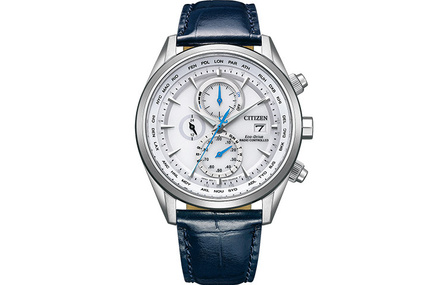 CITIZEN Ecology Drive Collection Solar Quartz Movement Cow Leather Strap Watch Unisex White Dial AT8260 18A