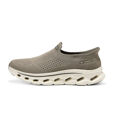 Skechers GO WALK GLIDE-STEP 2.0 Comfortable Versatile Cushioning Breathable Support Resilient Walking Shoes Men's Taupe