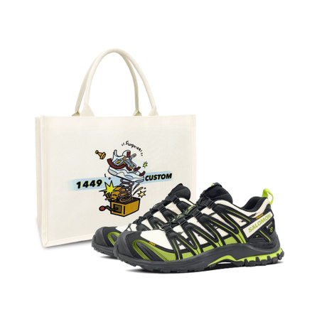 Custom Sneakers SALOMON XA PRO 3D Green Mango Tech Future Unique Individual Trendy Campus Couple Comfortable Soft Trail Running Shoes Unisex Black Green