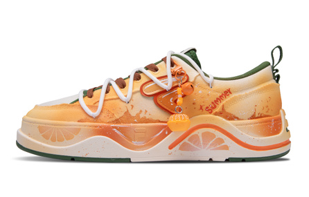 [Custom Sneakers] FILA Fusion 'Bursting Orange' Casual Versatile Low-Top Skate Shoes Men's Orange