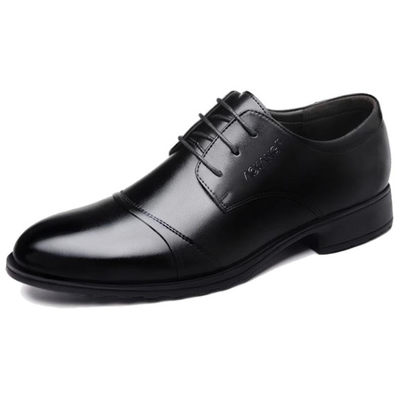 AOKANG Hidden Wedge Shoes Dress Shoes Men's Black Brown