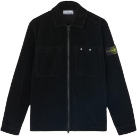 STONE ISLAND Logo Patch Corduroy Shirt Jacket