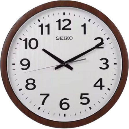 SEIKO Living Room Silent Sweep Second Dial Luminous Sweep Movement Plastic Wall Clock Unisex White