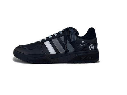 [Custom Sneakers] adidas neo Coneo Qt Mo Yu Daily Simple Casual Funny Design Wear-Resistant Anti-Slip Low-Top Skate Shoes Unisex Black/Gray/White