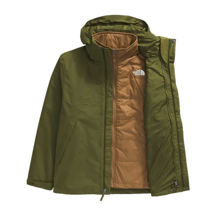 THE NORTH FACE Lone Peak Triclimate 2 Comfortable Versatile Minimalist Warm Jacket Men's Forest Olive/Brown