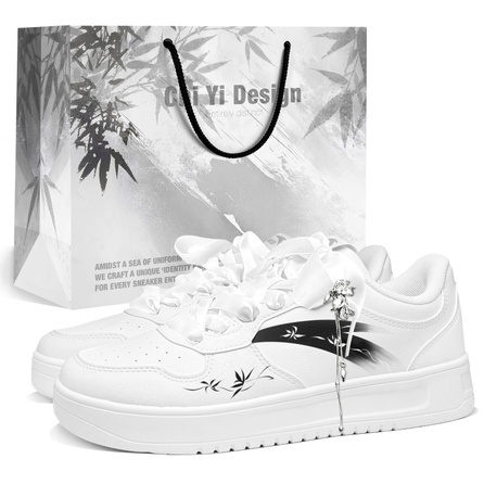 [Custom Sneakers] Anta Custom Orchid Series 'Chu Yi' Culture Chinese Style Hand-Painted Guochao Couple Comfortable Fashionable Trendy Versatile Low-Top Skate Shoes Unisex