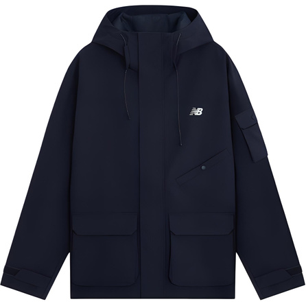 New Balance Outdoor Casual Hooded Zip Solid Long-Sleeve Jacket Men's Black