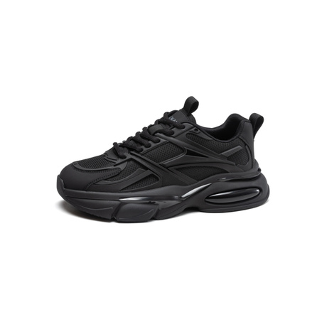 AOKANG Platform Mecha Style Height-Increasing Low-Top Dad Shoes Men's Black