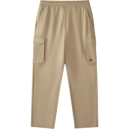 Youth FILA KIDS Knit Joggers BIELLA LEGEND WHITE LINE Series Fashion Casual Light Khaki