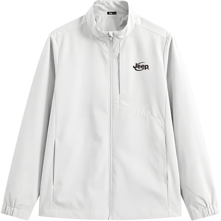 Jeep Arc Letter Simple Casual Sports Light Outdoor Mesh Lining Loose Vintage Design Sense Genderless American Street Stand Collar Windproof Wear-Resistant Jacket Unisex