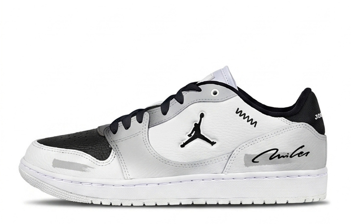 [Custom Sneakers] Jordan COURT CONNECT Signature Ink Versatile High Street Hip Hop College Style Boyfriend Fashion Simple Trendy Gift Skateboarding Shoes Unisex
