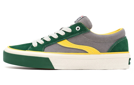 OddCIRKUS x Vision Street Wear Astley Pro Low-Top Skateboard Shoes Unisex Forest Green Yellow Accented