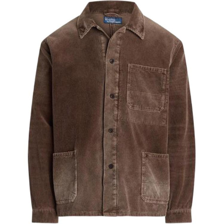 Polo Ralph Lauren Solid Color Single-Breasted Lapel Long Sleeve Jacket Coat Men's Brown