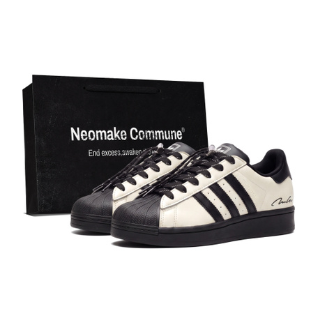[Custom Sneakers] adidas originals Superstar 2 Ink Signature Shell Toe Couple Style Soft Vintage Classic Versatile Low-Top Skate Shoes Unisex