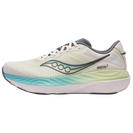 Saucony MARSHAL Rate 3 Comfortable Versatile Support Sprint Running Shoes Unisex White Light Green