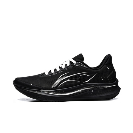 [Custom Sneakers] LiNing ChiTu 9 White Blade Trendy Cool Gift Hand-Painted Splash Ink Minimalist Lines Shock Absorption Support Wear-Resistant Lightweight Breathable Anti-Slip Low-Top Casual Physical Test Sprint Racing Running Shoes Men's Black Gold