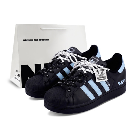 [Custom Sneakers] adidas originals Superstar 2 Double Strap Back to Work Classic Shell Toe Women's Boyfriend Date Commute Comfortable Versatile Casual Couple Style Non-Slip Wear-Resistant Heightening Low-Top Skate Shoes Unisex
