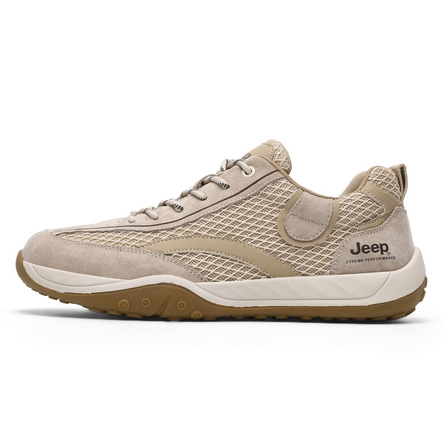 Jeep Urban Functional Style Mountain Casual Hiking Shoes Men's Summer Mesh Daily Commute Comfortable Simple Retro Fashion Versatile Non-Slip Wear-Resistant Breathable Lightweight Low-Top Outdoor Functional Shoes Men's