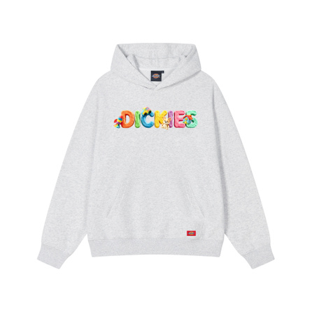 Dickies 420g High Gram Weight American Vintage Street Trendy Brand Clay Style Macaron Color-Block Letter Cute Puppy Toy Print Couple Student Outdoor Commute Versatile Fashion Loose Casual Sports Hooded Long Sleeve Hoodie Unisex