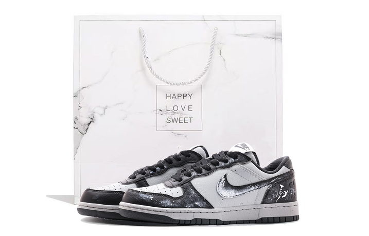 Nike Big Genuine Leather Gift Box Trendy Versatile Classic Personality Campus Style Vibe Style Wrap Cushioning Wear-Resistant Low-Top Skate Shoes Unisex Gray
