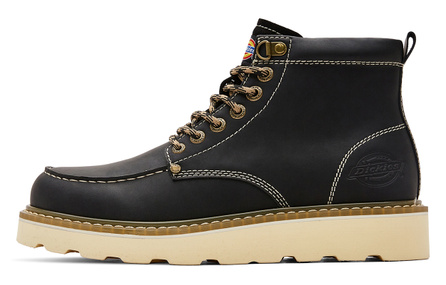 Dickies British Style Fashion Comfortable Versatile Thick Sole Wear-Resistant Outdoor Waterproof American Trendy Vintage Round Toe Work Boots Short Mid-Calf Martin Boots Men's