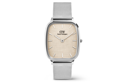 Daniel Wellington Classic Series Watch Quartz Movement Stainless Steel Strap Beige Dial Men's Watch Simple Retro