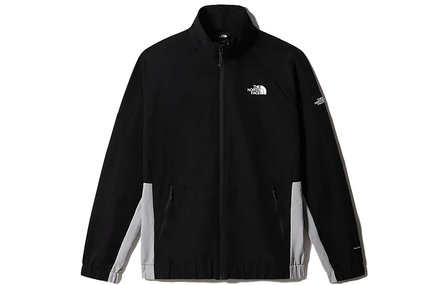 THE NORTH FACE Outdoor Sports Waterproof Breathable Color-Blocking Stand Collar Jacket Coat Men's Black