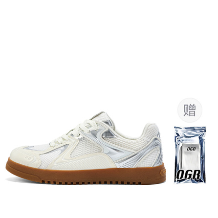 OGR FTURA Dieguang GT-Trainer Functional Rhythmic Retro Fresh Versatile Commuting Light Mecha Shoes Anti-Slip Lightweight Breathable Low-Top Sneakers Unisex White OG White