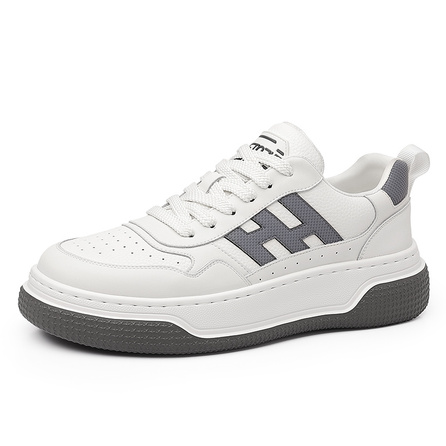 GIHO Fashion Versatile Anti-Slip Wear-Resistant Low-Top Sneakers Men's White