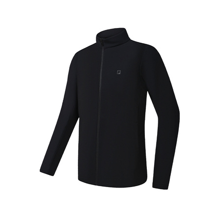 FILA FITNESS Fashion Minimalist Comfortable Versatile Jacket Men's Deep Black