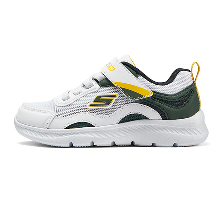 Skechers Abrasion Resistant Slip Resistant Kids Lifestyle Shoes White Yellow Black Teenagers