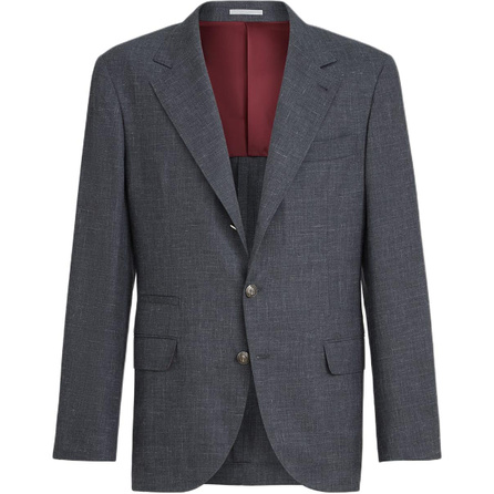 Brunello Cucinelli Tweed Print Deconstructed Blazer Men's