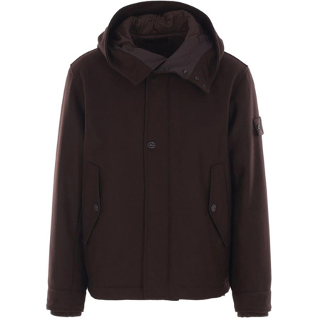 STONE ISLAND Long Sleeve Solid Color Hooded Jacket Men's