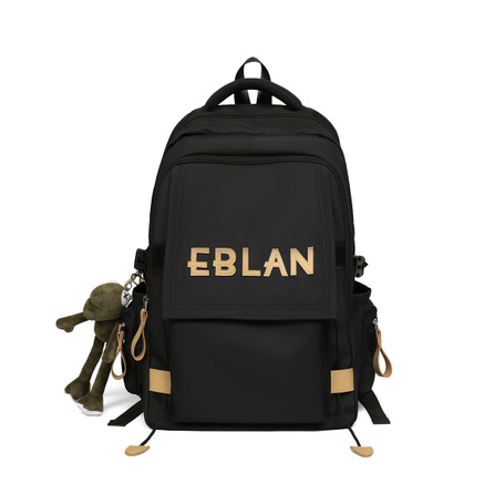 EBLAN Large Capacity Premium Junior High High School Student Backpack Fashion Versatile Casual Simple Multi-Purpose Travel Backpack Practical Commute Lightweight Trendy Fabric Backpack Regular Unisex Red/Black