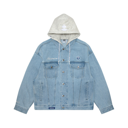 Aape Logo appliqué Hooded Denim Jacket