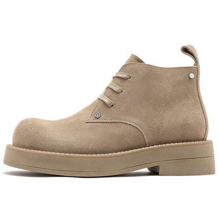 15 MINS Big Head Derby Retro Fleece-Lined Warm Workwear Outdoor Sport Casual Classic Solid Color Minimalist Fashion Versatile Martin Boots Men's